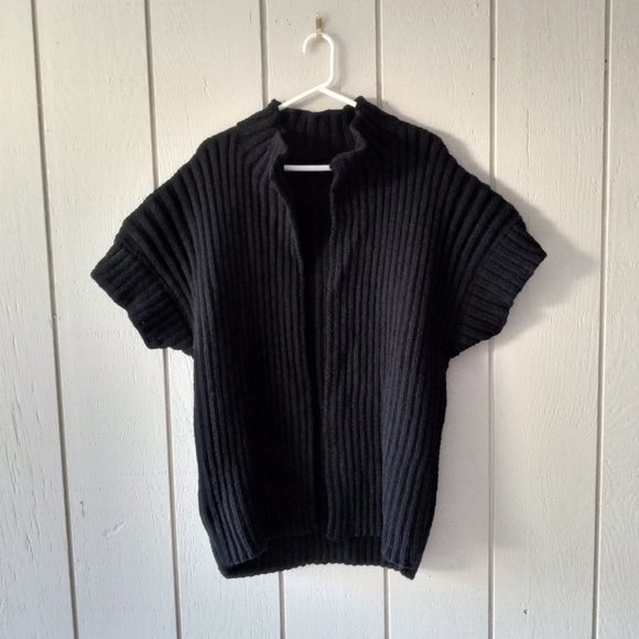 ladies luxurious stand collar cardigan, black, acrylic wool, size XXL, new - Picture 1 of 2